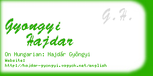 gyongyi hajdar business card